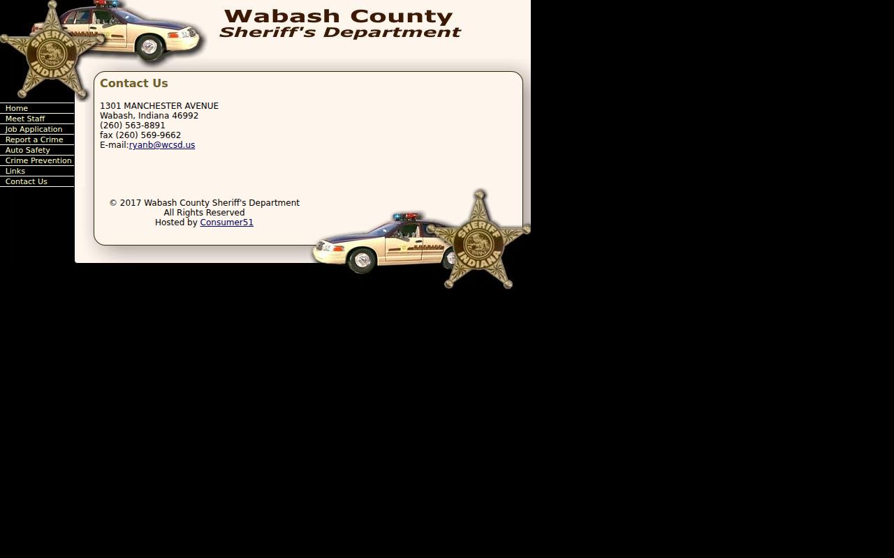 Wabash County warrant search sheriff contact