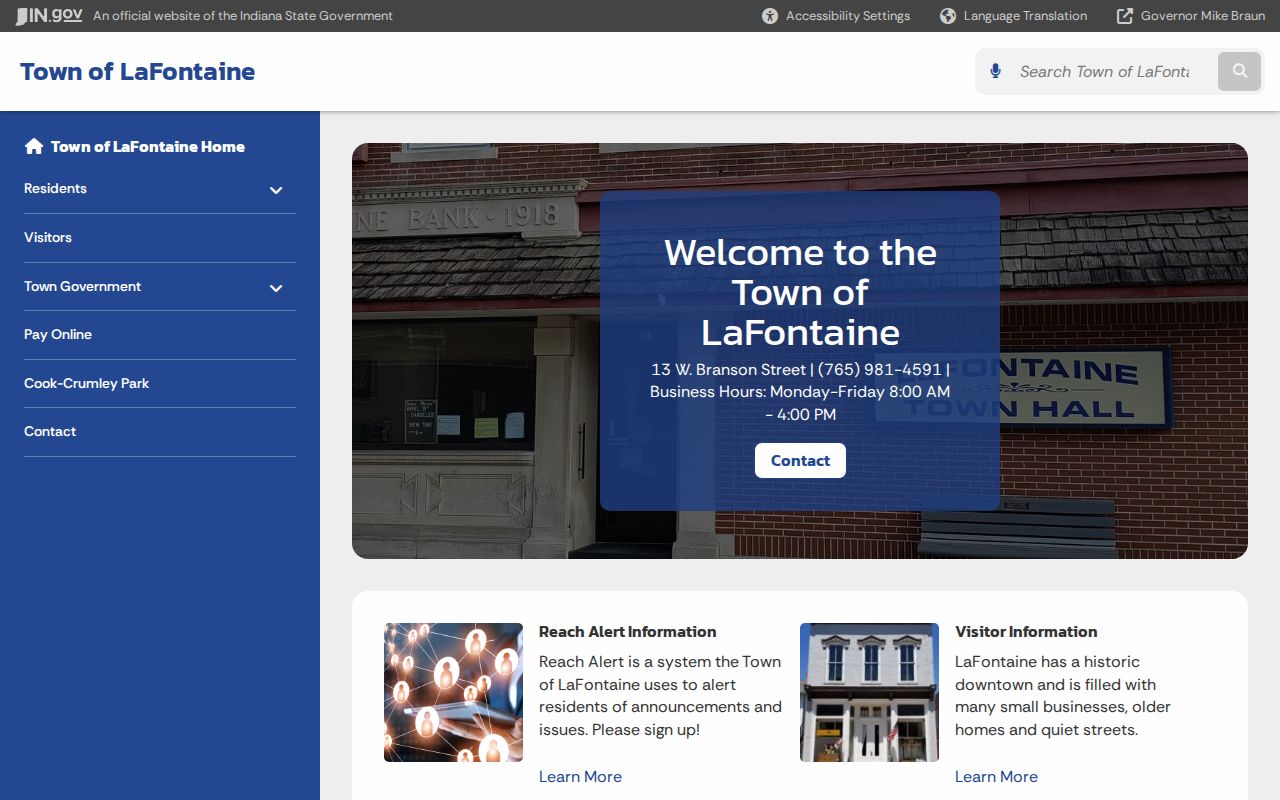 LaFontaine office context for Wabash County traffic warrants